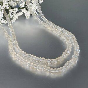 Aquamarine Double String Beaded Necklace